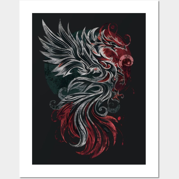 Gothic Phoenix Wall Art by Inkgrit